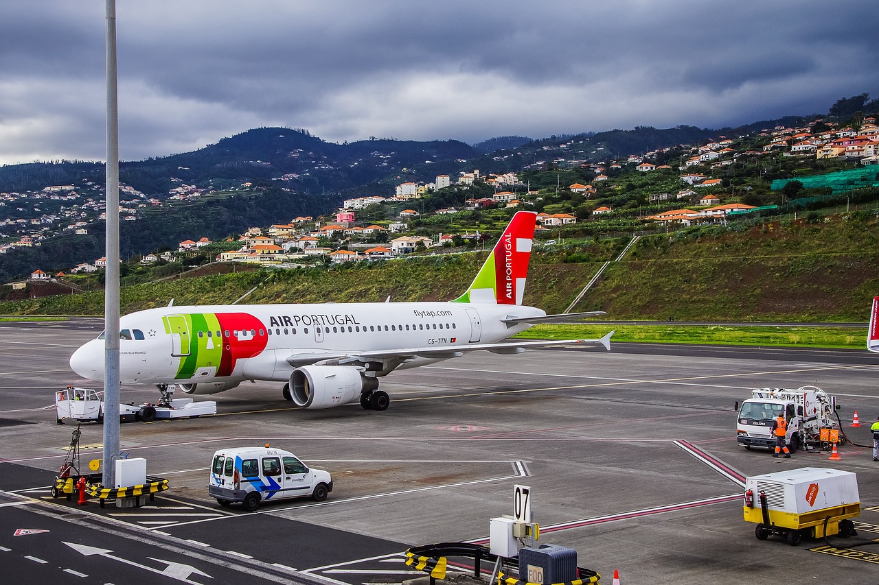 Avion de Tap Air Portugal à Madère